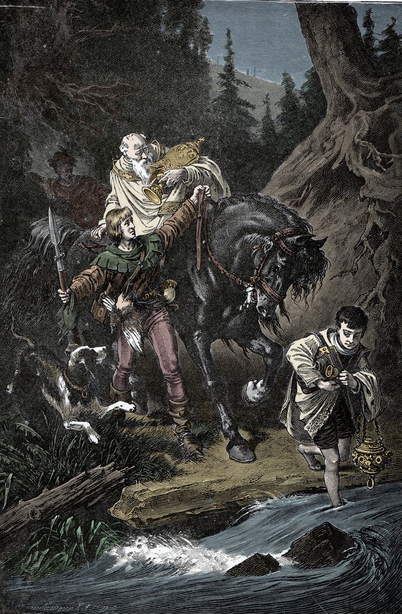Rudolf Habsburga i Kapłan - Rodolf I Świętego Cesarstwa (Rodolf IV Habsburga autorstwa Unknown artist