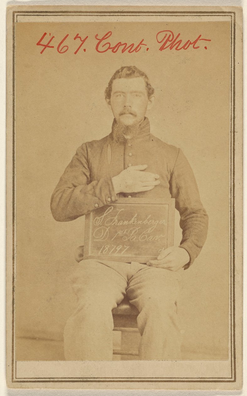 [S. Frankenberger D. 1st Pa. Cav. 18797, ofiara wojny secesyjnej]. autorstwa Unknown artist