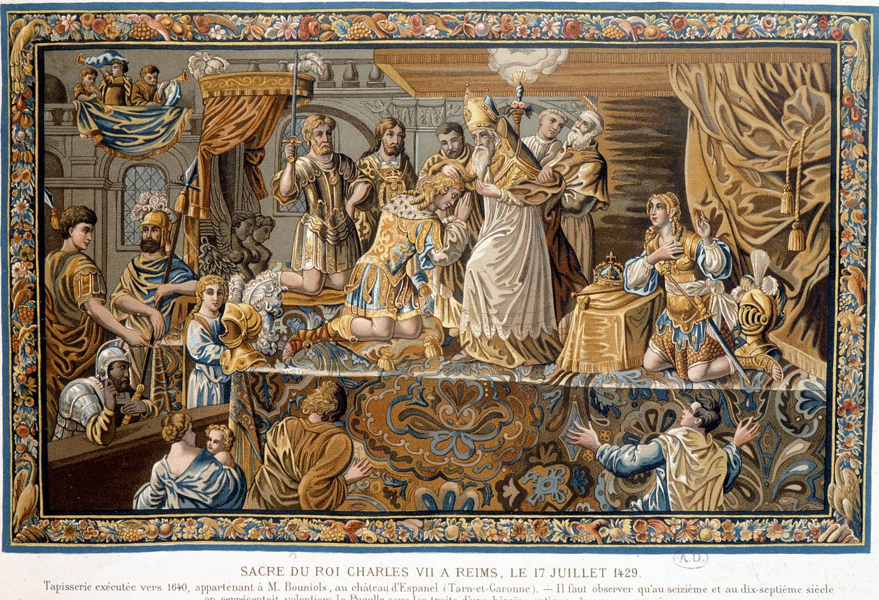 Święty król Karol VII w Reims 17 lipca autorstwa Unknown artist