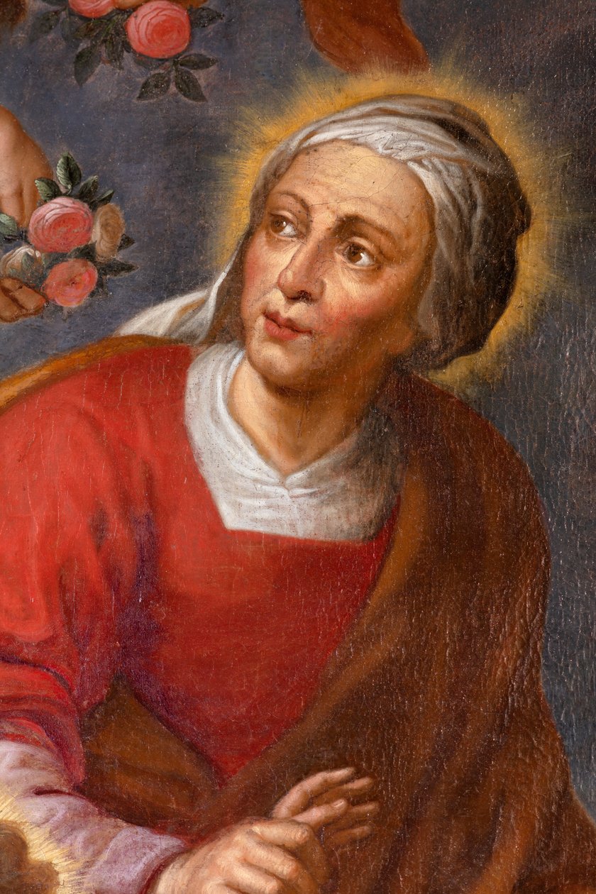 Św. Anna, Matka Boża i Dzieciątko Jezus, obrus w ołtarzu bocznym północnym autorstwa Unknown artist