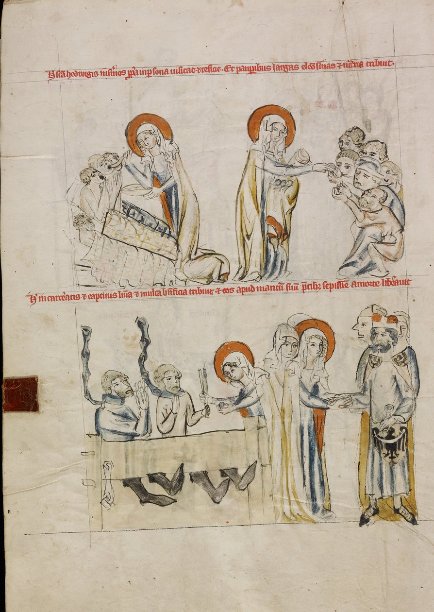 Święta Jadwiga opiekująca się chorymi; Święta Jadwiga opiekująca się więźniami autorstwa Unknown artist