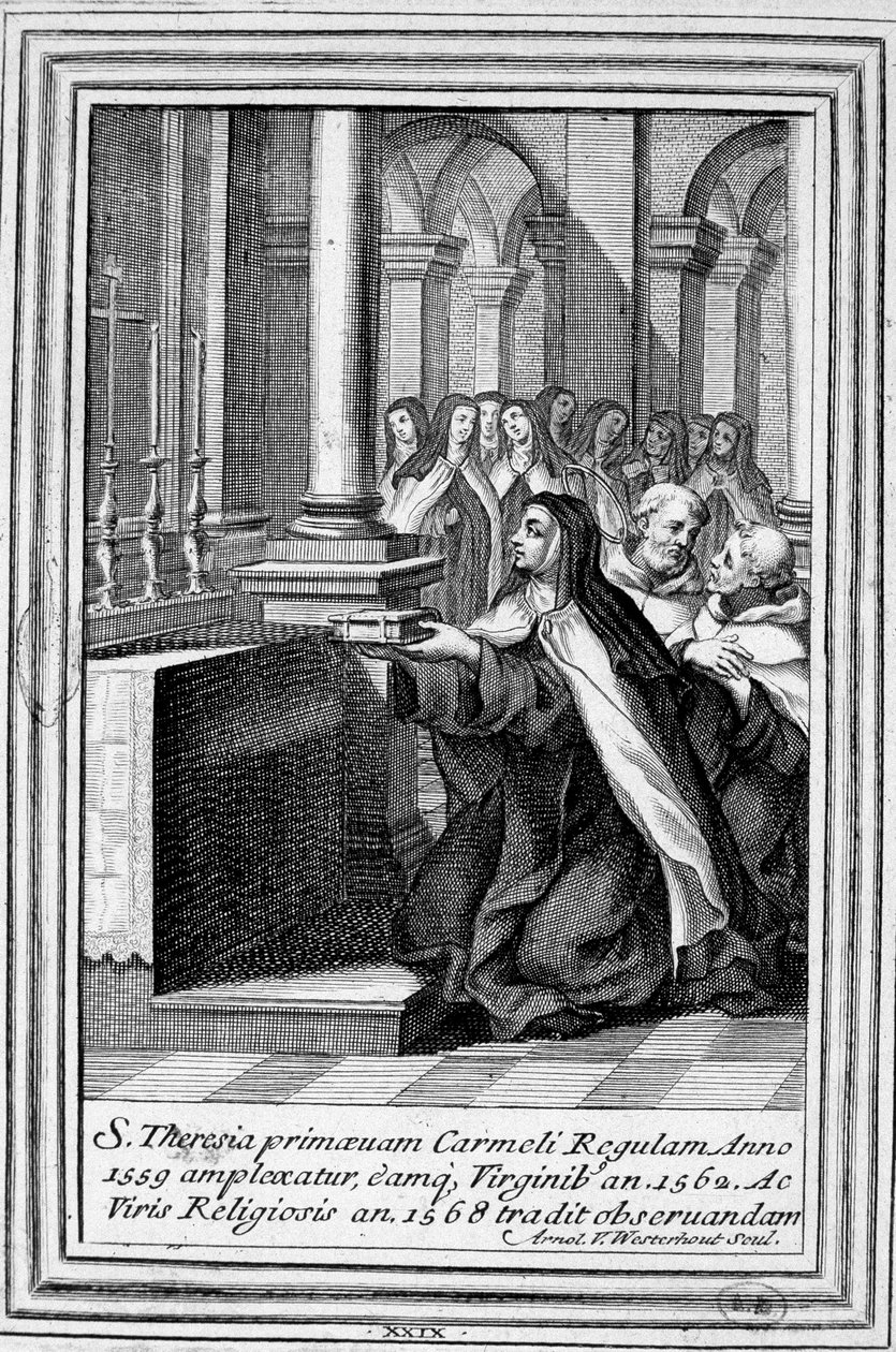 Św. Teresa od Jezusa lub Św. Teresa z Avila (1515-1582) modląca się. autorstwa Unknown artist