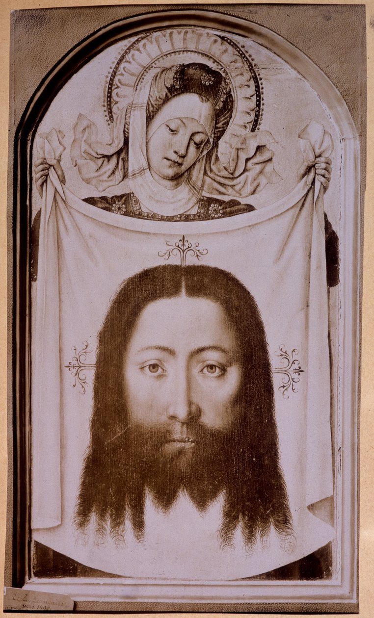 Św. Weronika ukazująca całun z twarzą Chrystusa, od ap. Flandria XV wiek. autorstwa Unknown artist