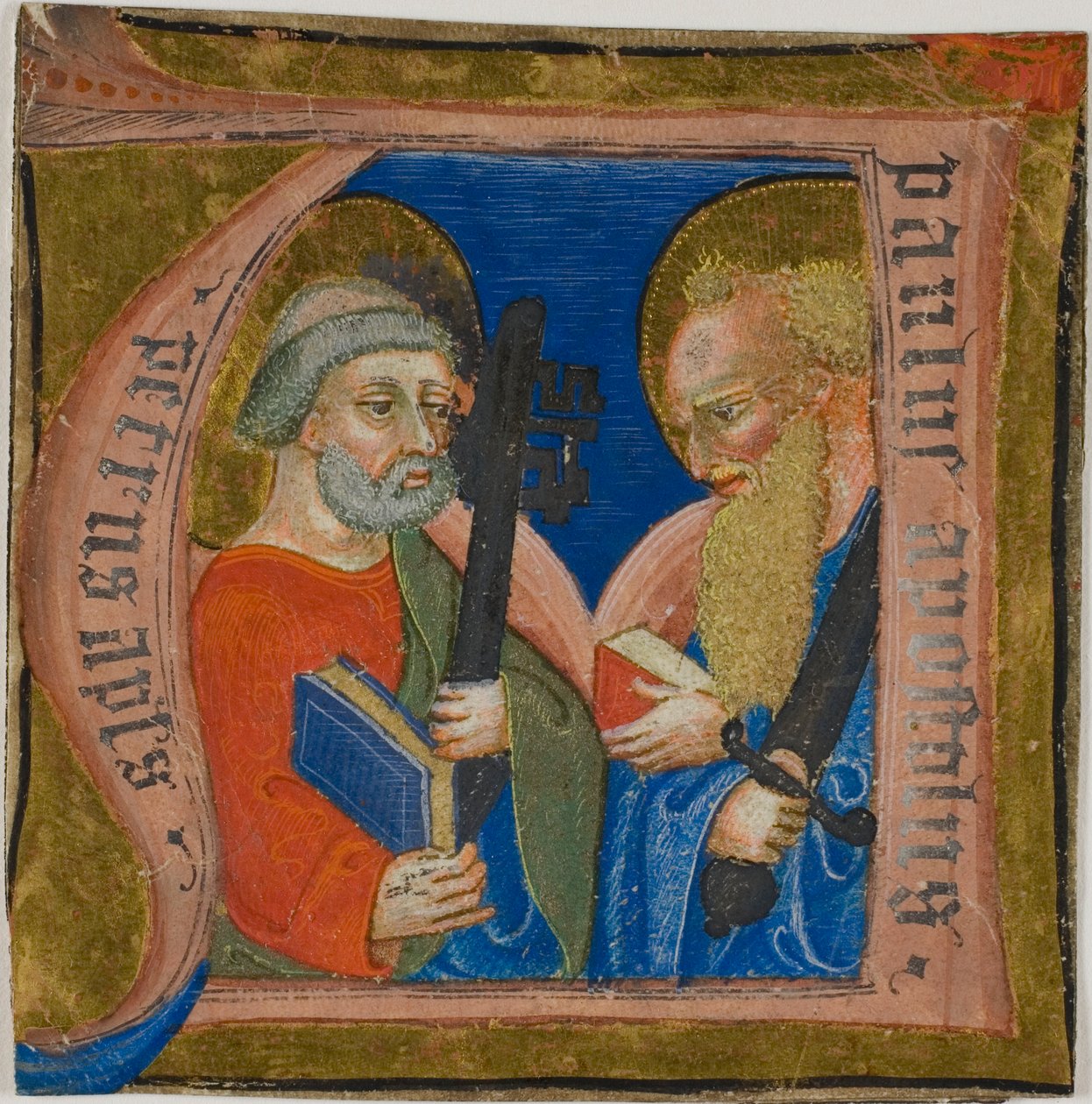 Święci Piotr i Paweł w historycznym inicjale "N" ze śpiewnika autorstwa Unknown artist