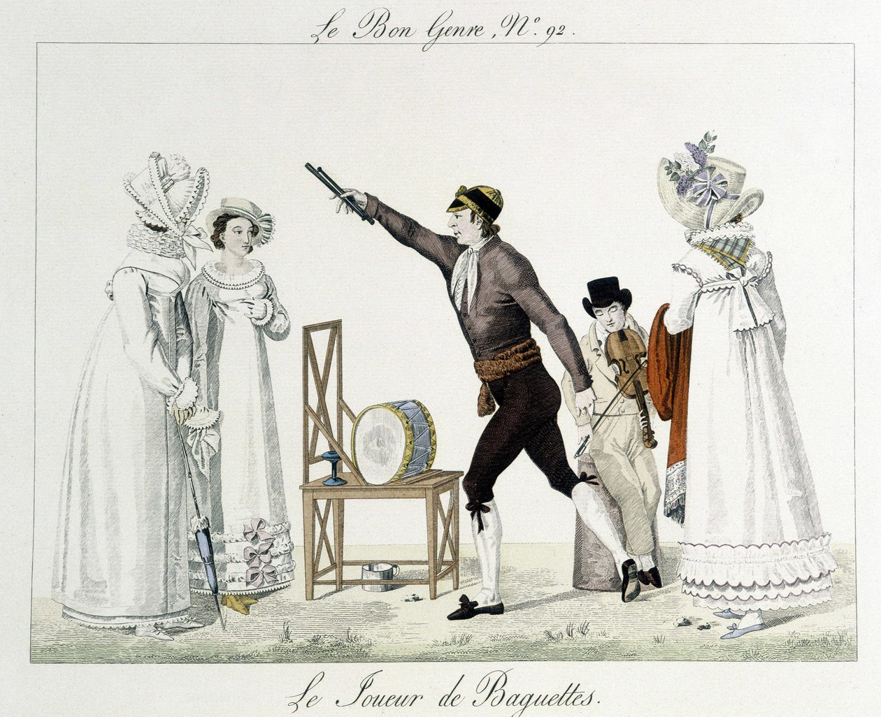 Saltimbanks: Gracz pałeczkami - w „Dobrym gatunku”, deb. 19 wiek autorstwa Unknown artist