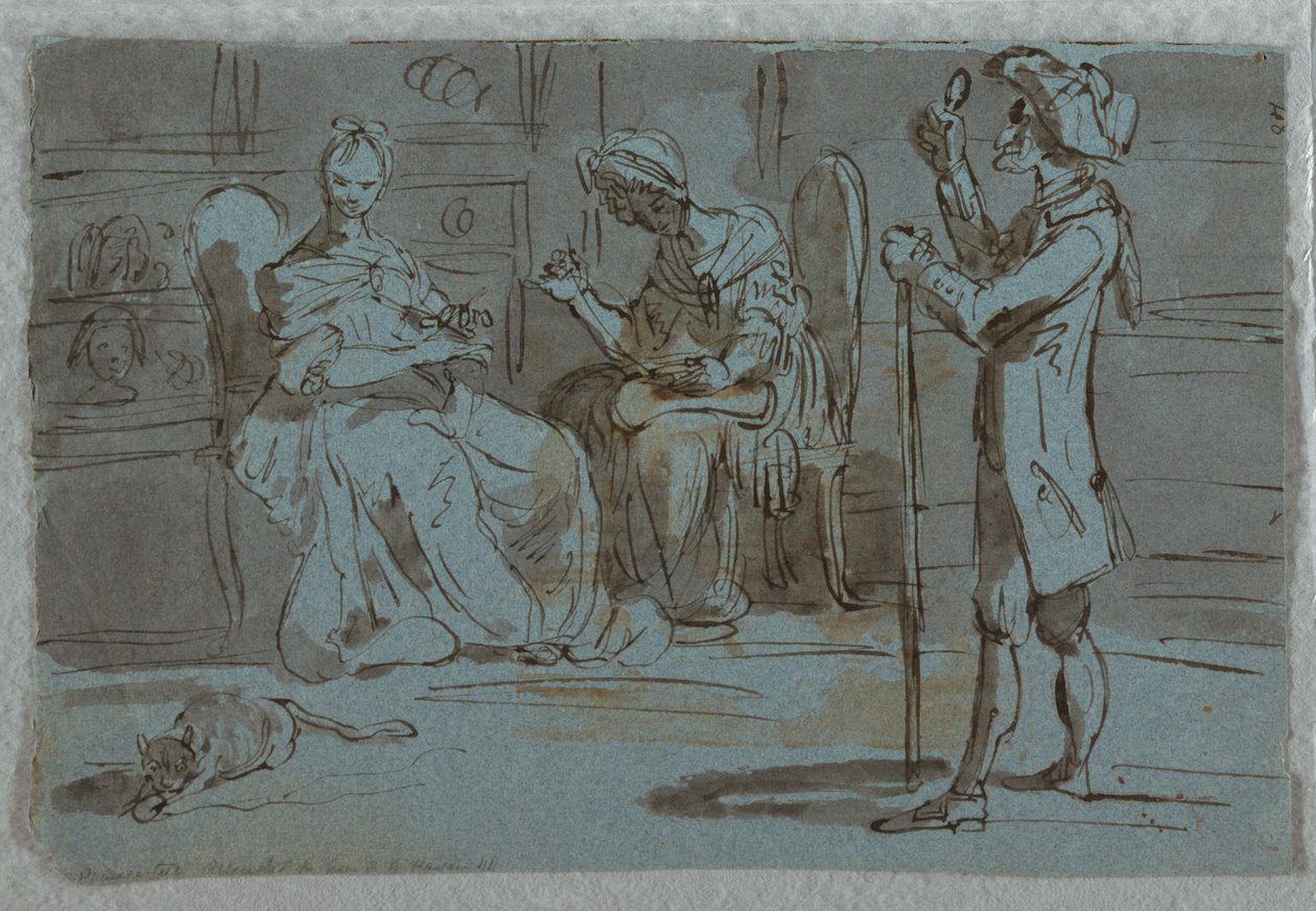 Druk satyryczny: Zalotnik autorstwa Unknown artist