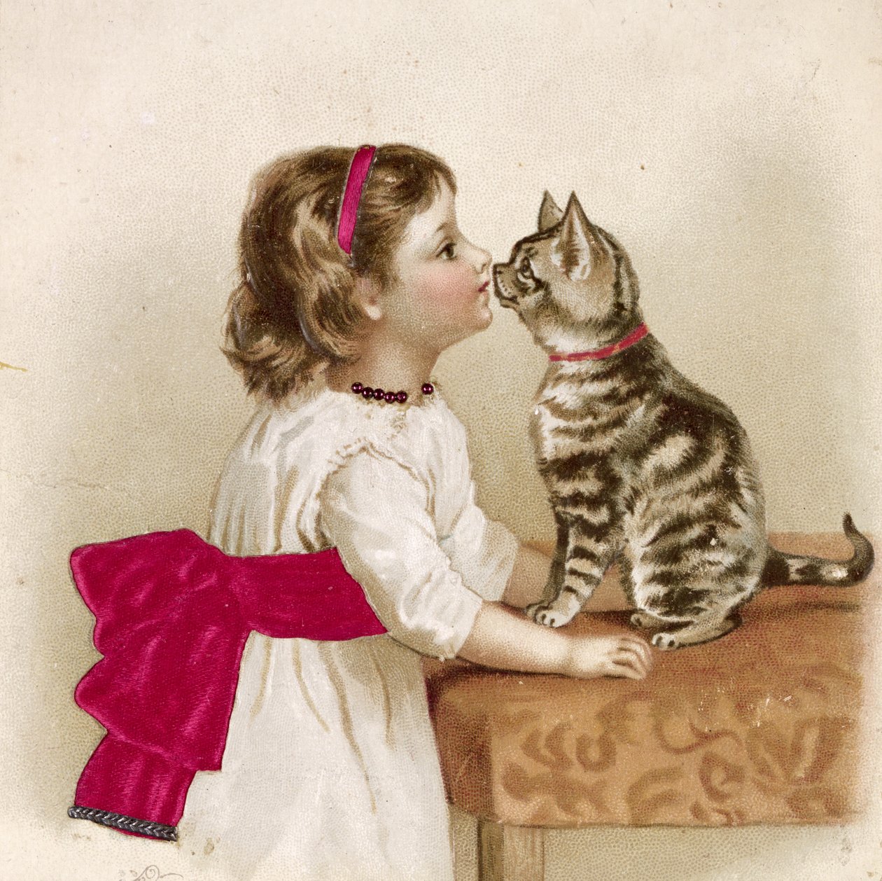 Przywitanie z Kitty (wiktoriańska pocztówka) autorstwa Unknown artist