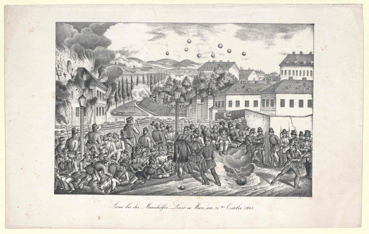 Scena na linii Mariahilf do Wiednia autorstwa Unknown artist