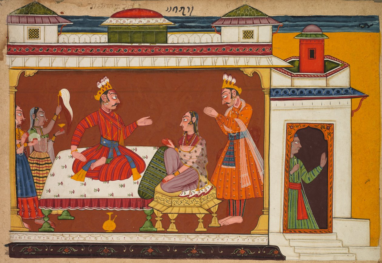 Scena z Ramajany „Shangri” (Historia lub Rama) autorstwa Unknown artist