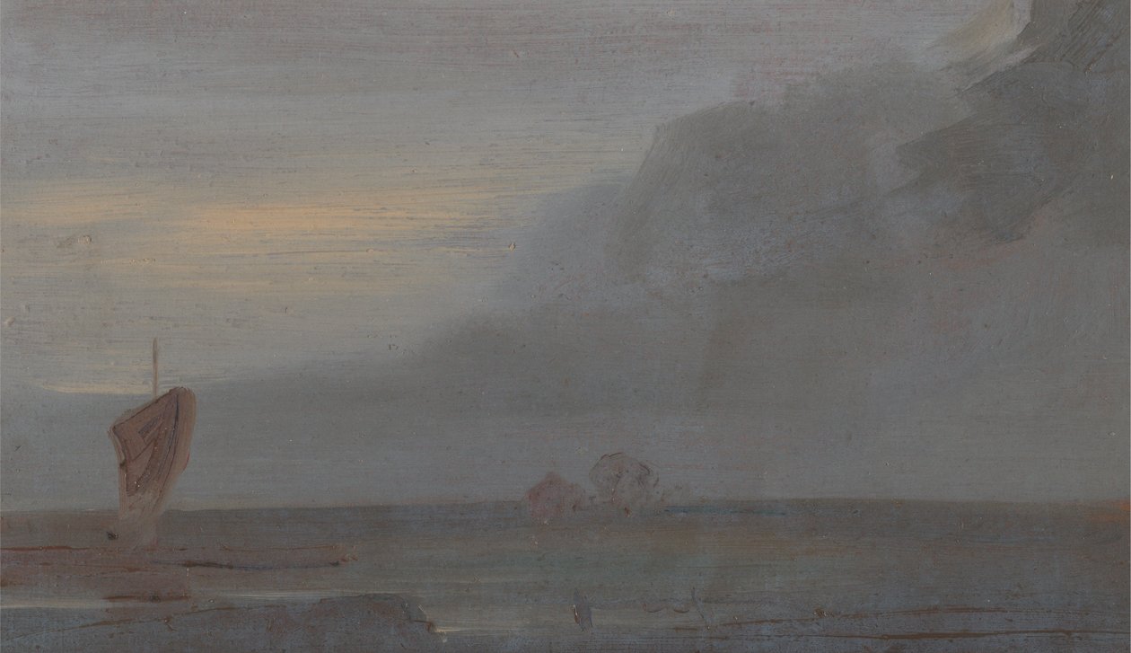 Seapiece z łodziami: Wieczór autorstwa Unknown artist