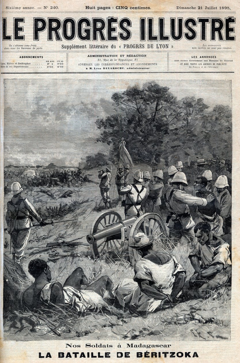 Druga wojna francusko-malgaska (1895) Beritzoka 30 czerwca autorstwa Unknown artist