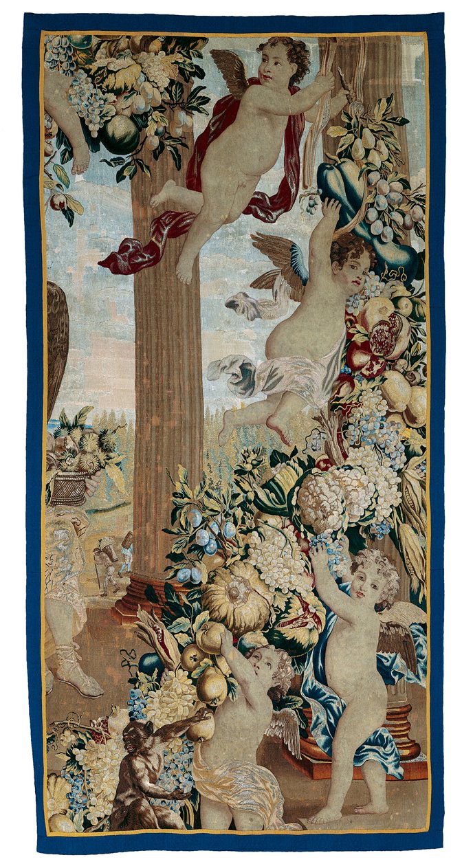 Wrzesień i październik z Dwunastu miesięcy roku (fragment) autorstwa Unknown artist