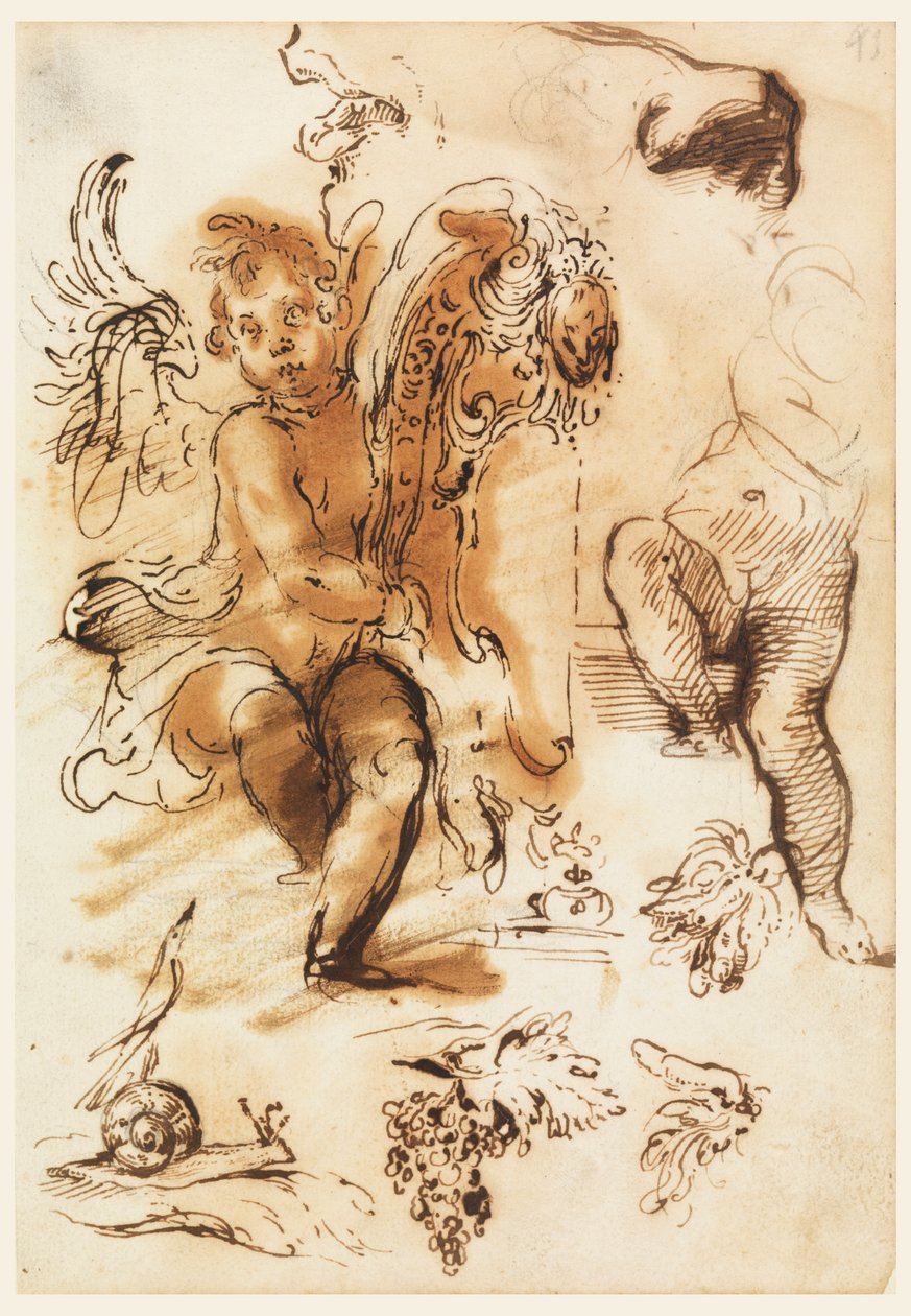 Arkusz z księgi szkiców autorstwa Unknown artist