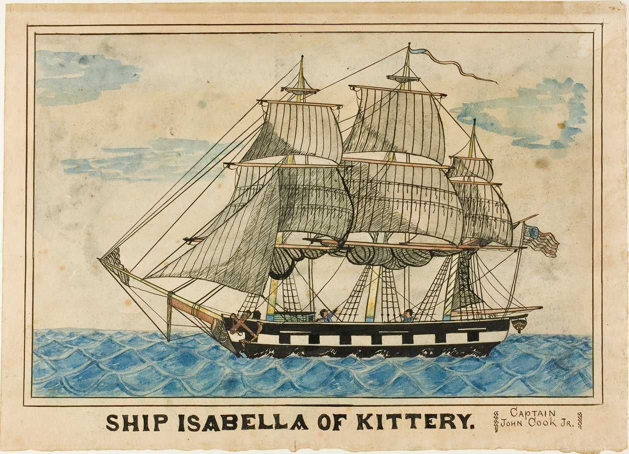 Statek Izabela z Kittery autorstwa Unknown artist