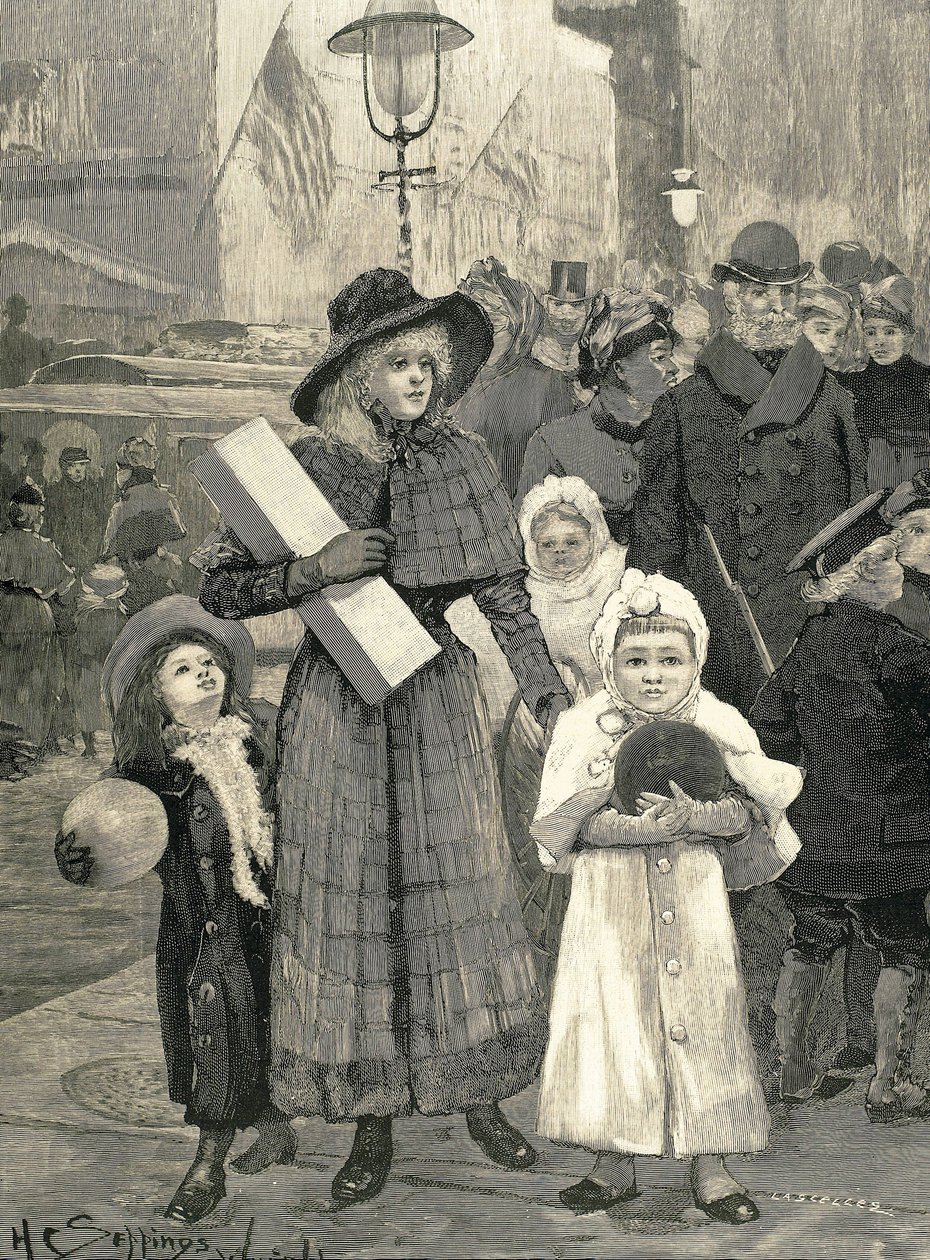 Shopping New York (1891). autorstwa Unknown artist