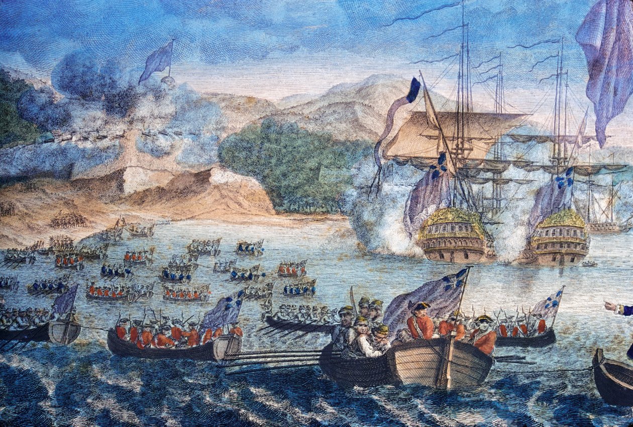 Oblężenie Louisbourga autorstwa Unknown artist