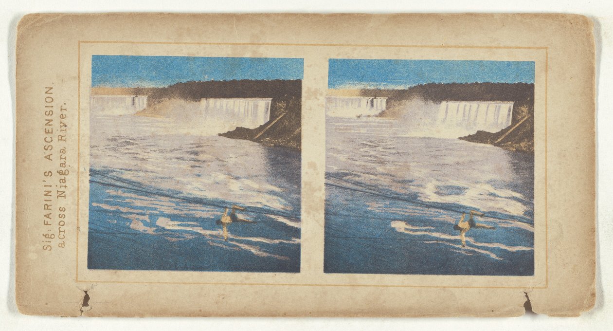 Sig. Wniebowstąpienie Fariniego, po drugiej stronie rzeki Niagara. autorstwa Unknown artist