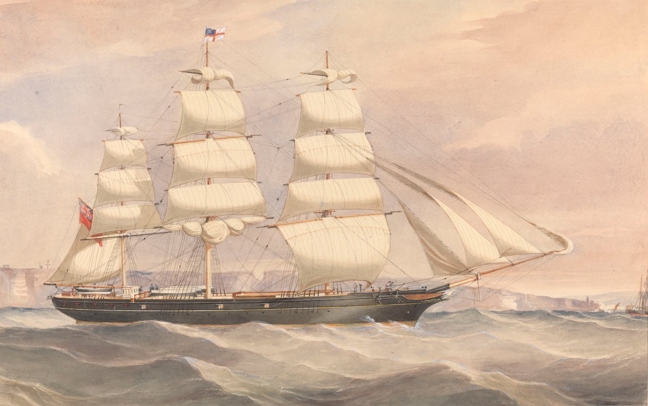 Kliper "Silver Eagle" (1861), ok. 1861-64 (akwarela) autorstwa Unknown artist