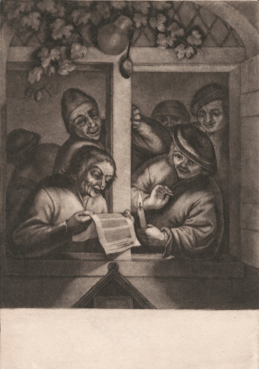 Śpiewacy w oknie autorstwa Unknown artist