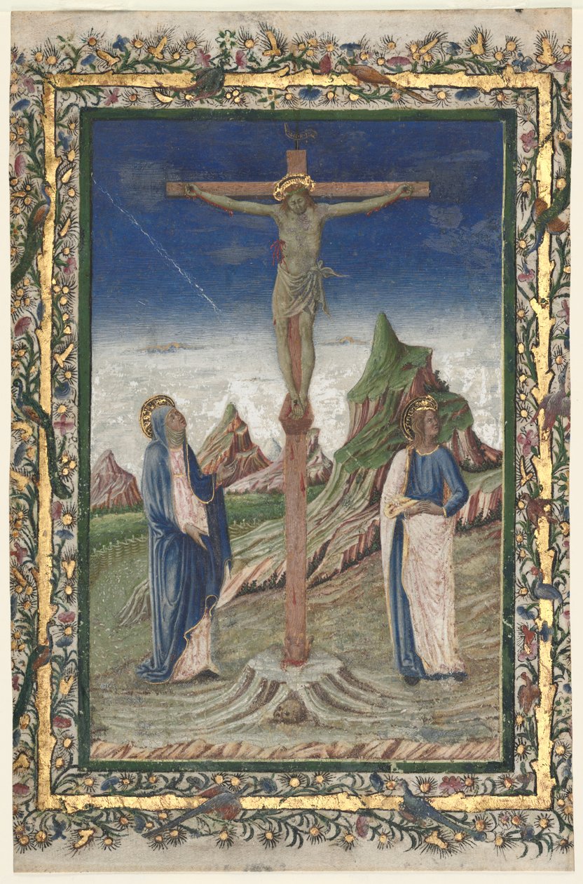 Pojedynczy listek z mszału: Ukrzyżowanie autorstwa Unknown artist