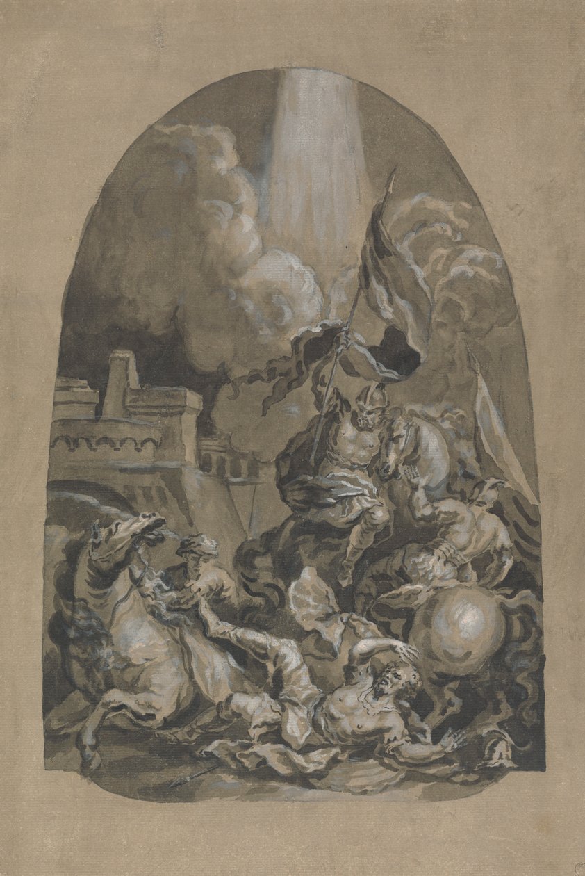 Szkic do obrazu olejnego „Nawrócenie św. Pawła” autorstwa Unknown artist