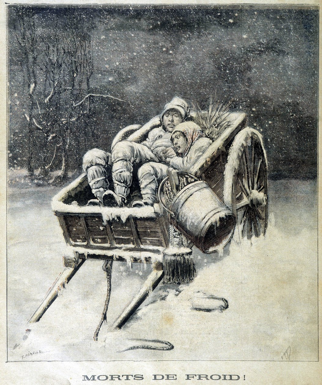 Mały Komin Komin w okolicach Fougères Dead from Frost - w „Le Petit Journal”” autorstwa Unknown artist