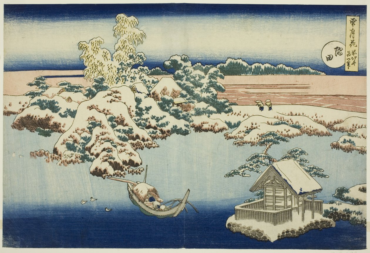 Śnieg na rzece Sumida, z serii Śnieg, księżyc i kwiaty autorstwa Unknown artist