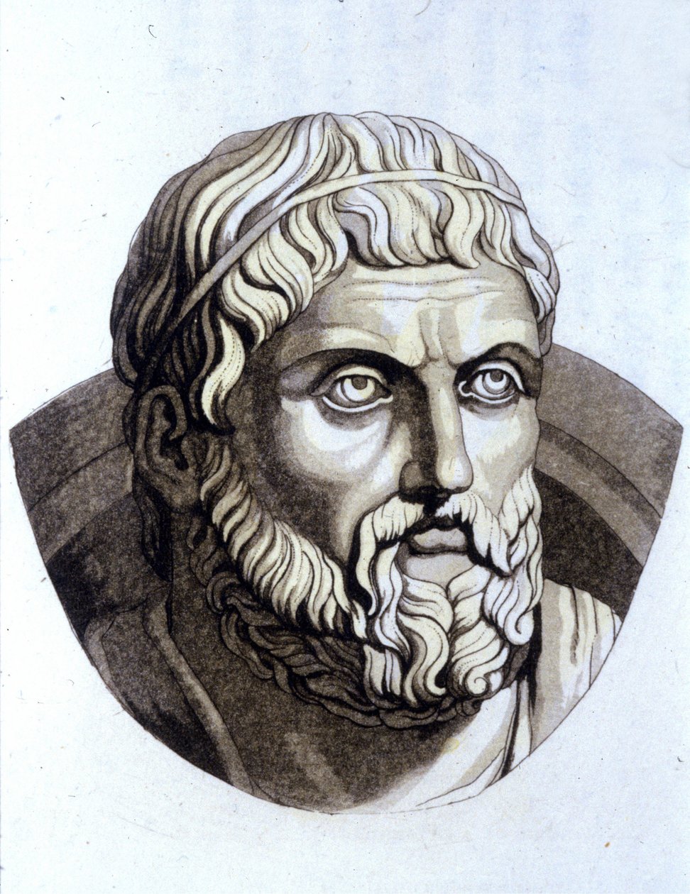 Sofokles (496 pne - 406 pne). autorstwa Unknown artist