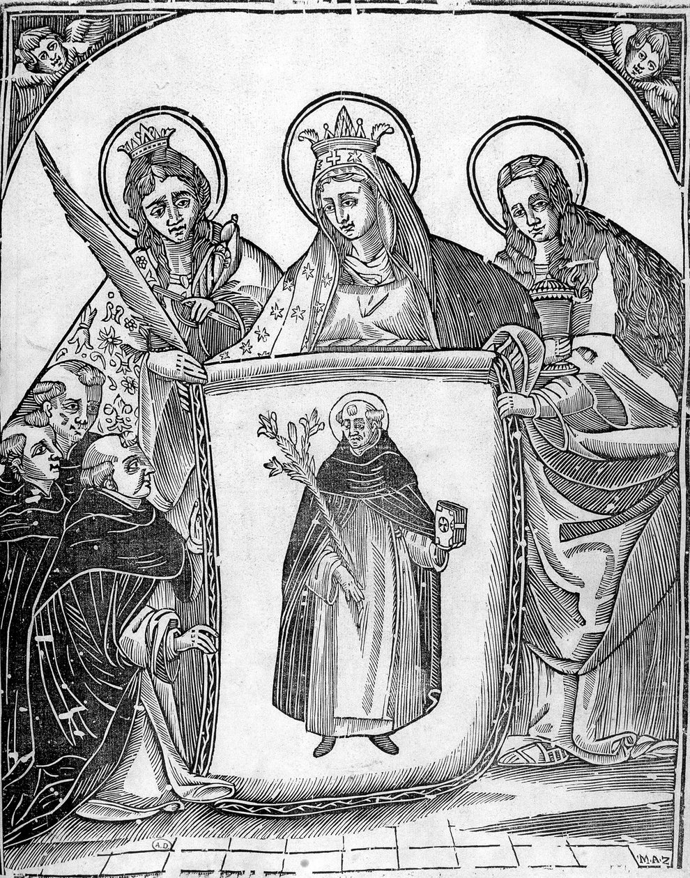 Św. Tomasz z Akwinu w otoczeniu świętych. autorstwa Unknown artist