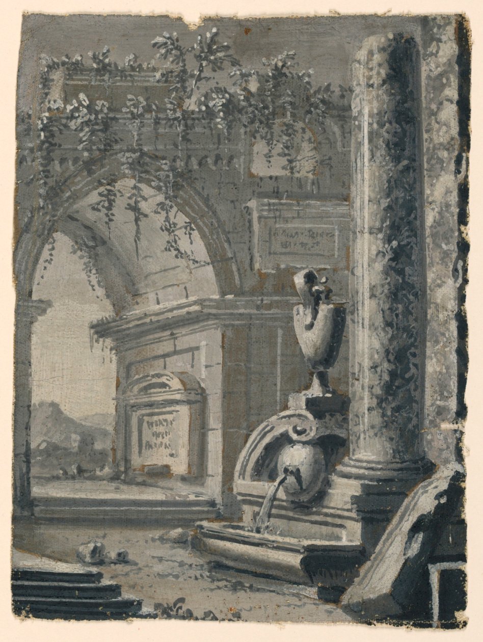 Scenografia, antyczne widoki w ogrodzie autorstwa Unknown artist