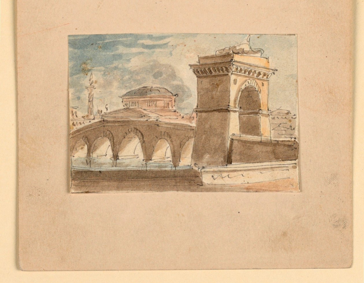 Scenografia, Most na wodzie autorstwa Unknown artist