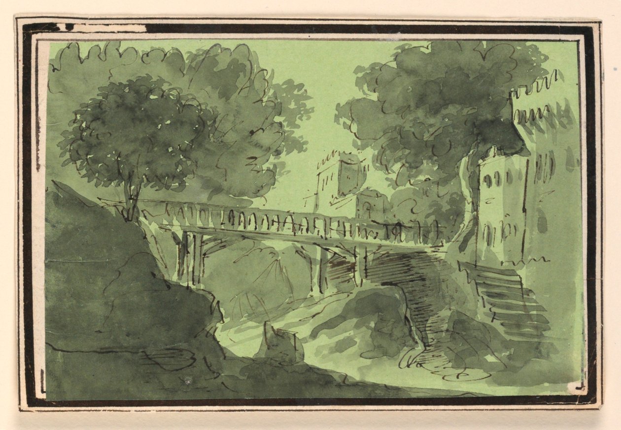 Scenografia, Przejście przez Mosty Wodne autorstwa Unknown artist