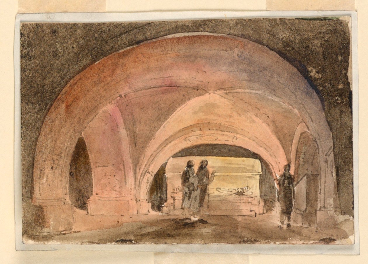 Scenografia, Krypta z Sarkofagiem autorstwa Unknown artist