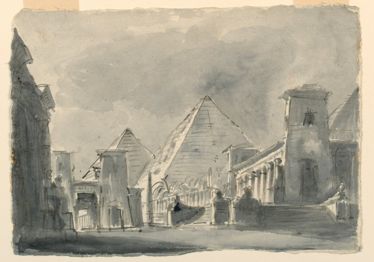 Scenografia, Zespół Budynków Egipskich z Zewnątrz autorstwa Unknown artist