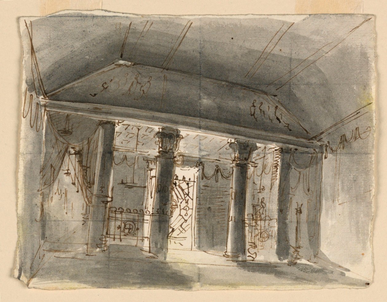 Scenografia, Wnętrze Kaplicy autorstwa Unknown artist