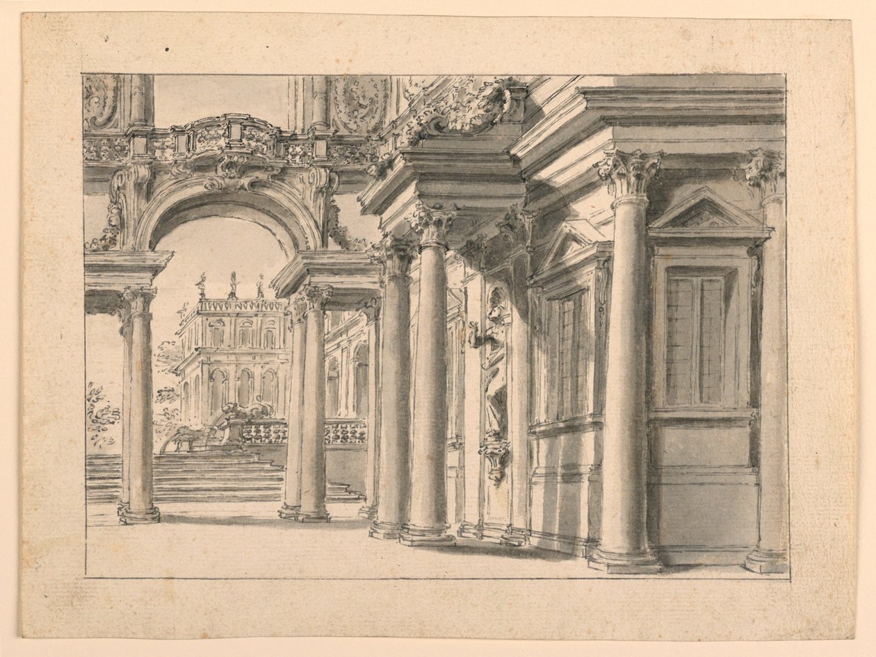 Scenografia: Pałacowa Architektura Ogrodowa autorstwa Unknown artist