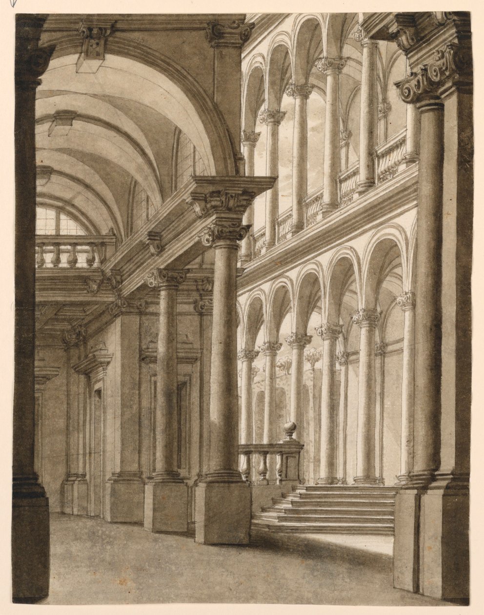 Scenografia, renesansowy portyk autorstwa Unknown artist