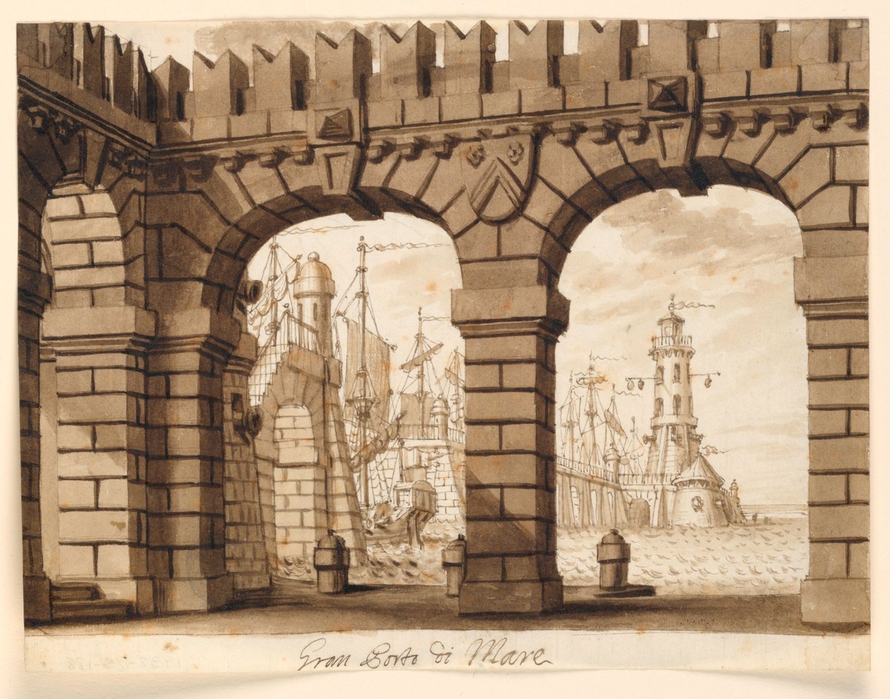 Scenografia, Port morski autorstwa Unknown artist