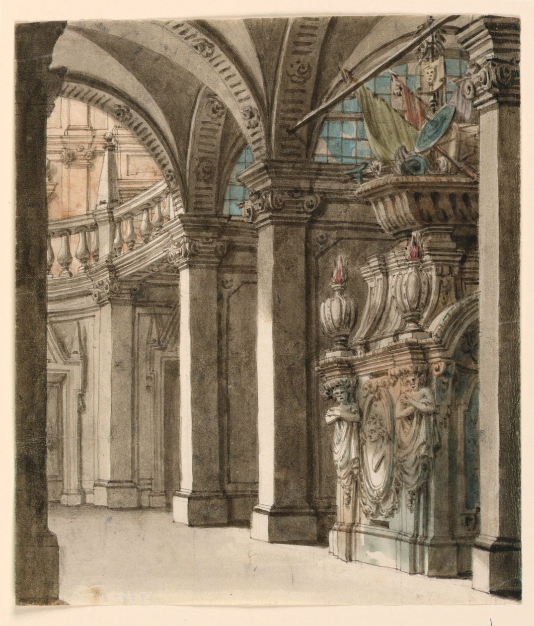 Scenografia, widok na apsydę autorstwa Unknown artist