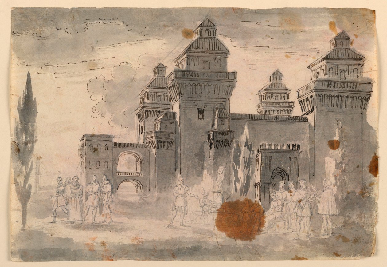 Scenografia, Widok Zamku autorstwa Unknown artist