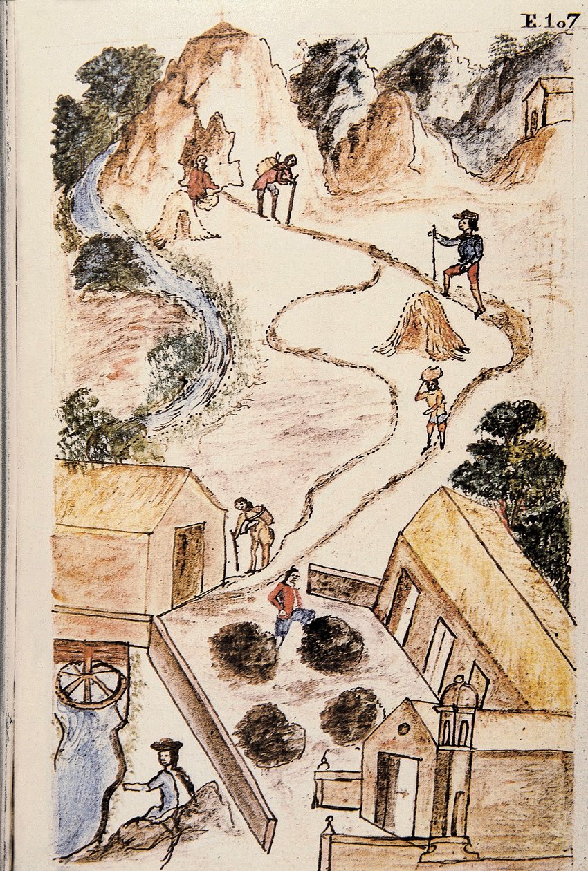 Książka „Trujillo del Peru” lub „Codex Martinez Companion”, autorstwa Baltazara Martineza Companion i Bujandy, biskupa Trujillo (1782-1785) autorstwa Unknown artist