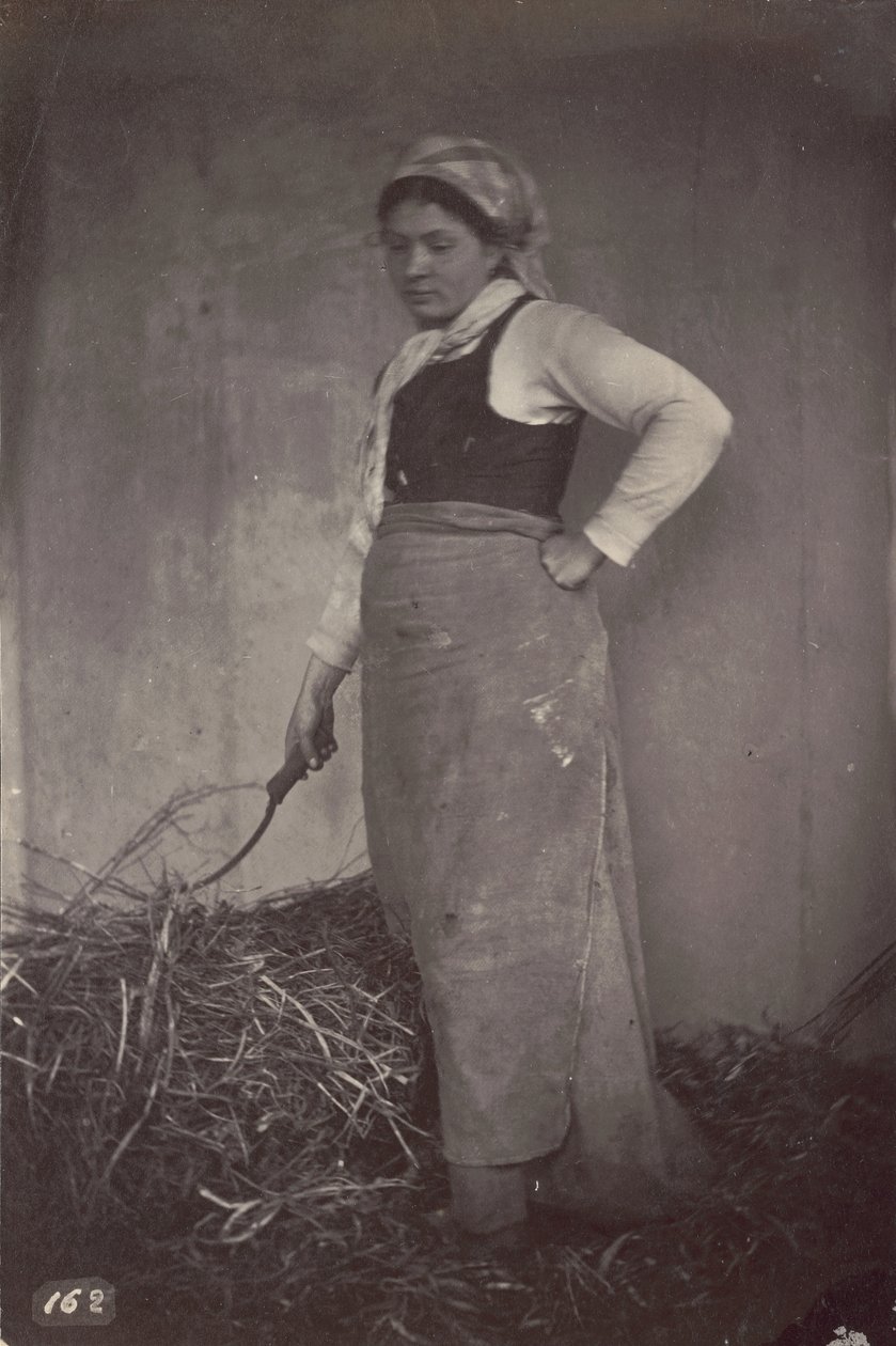 [Stojąca kobieta z kosą] autorstwa Unknown artist