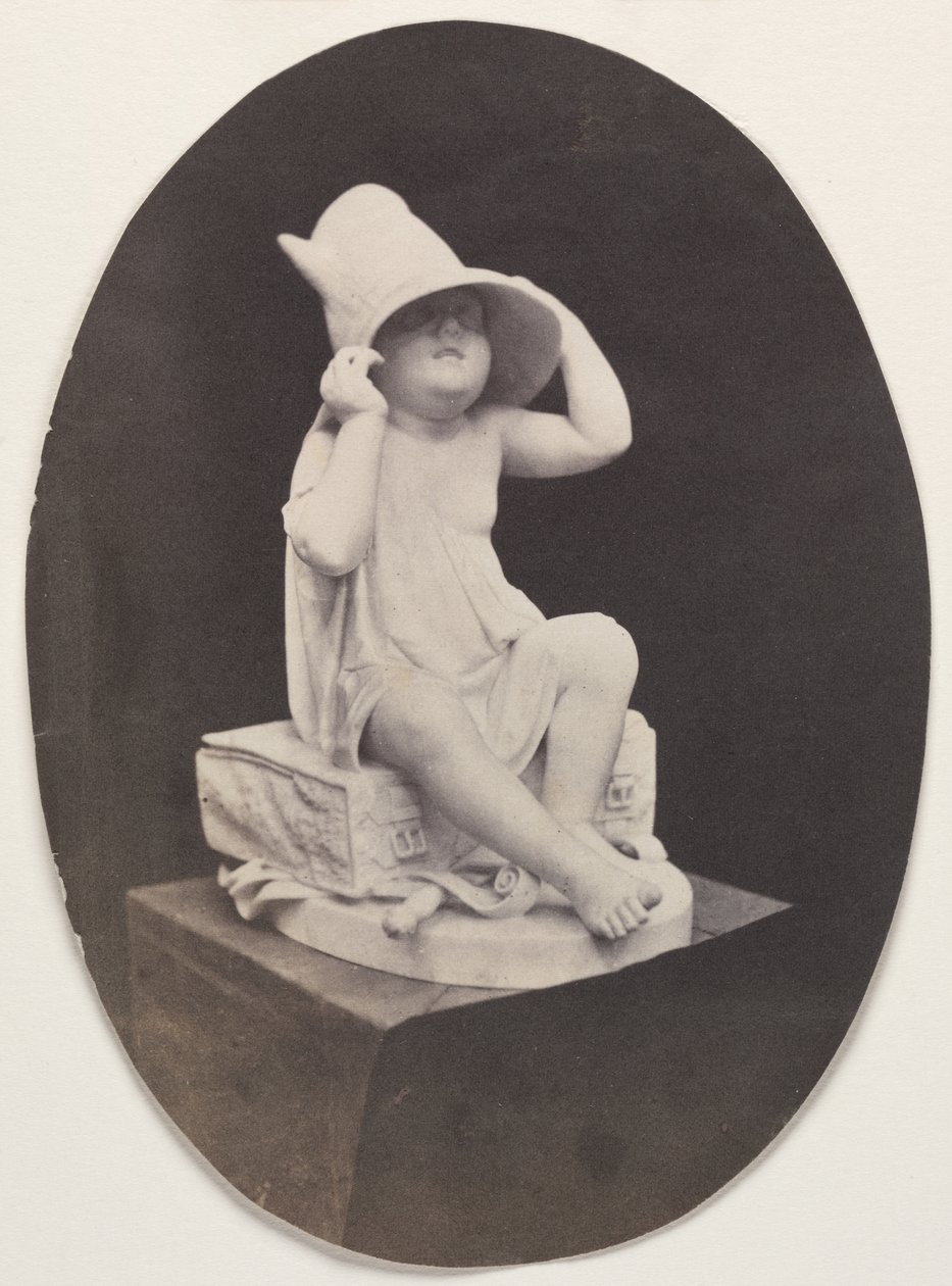 Posąg młodzieńca w dużym kapeluszu (z albumu Johna R. Johnstona) autorstwa Unknown artist