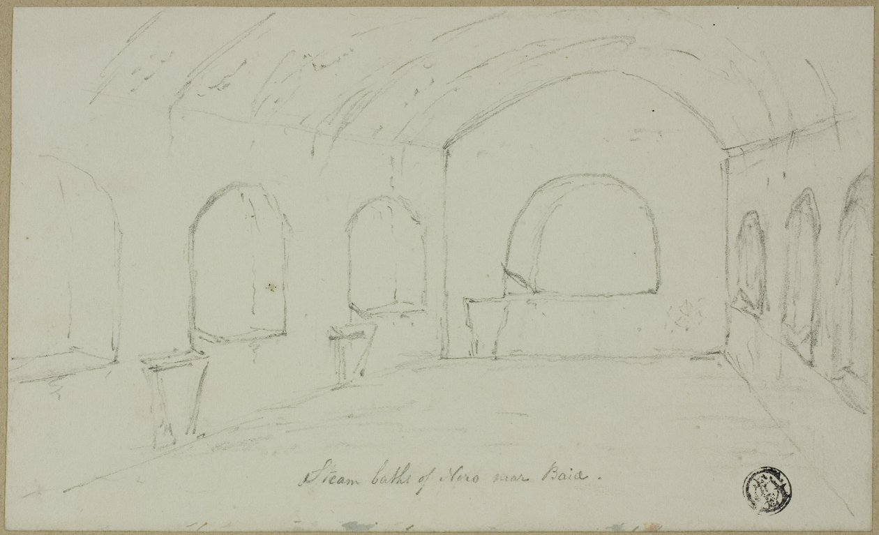 Łaźnie parowe Nero w pobliżu Baiae autorstwa Unknown artist
