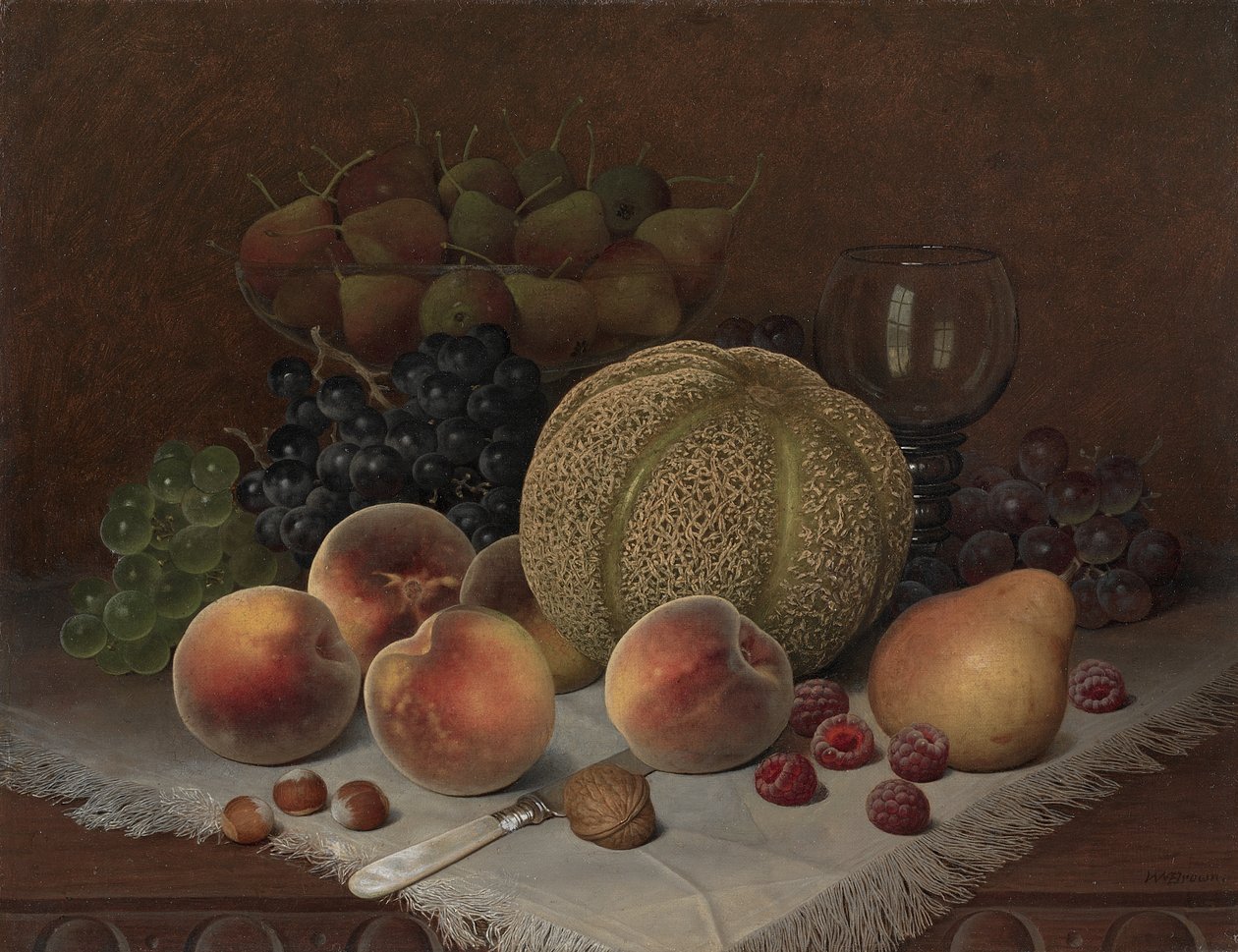 Martwa natura z kantalupą autorstwa Unknown artist