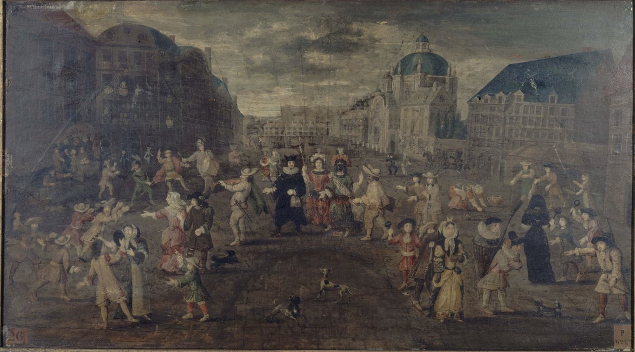 Figle uliczne w Paryżu w latach 1501-1600 (obraz) autorstwa Unknown artist