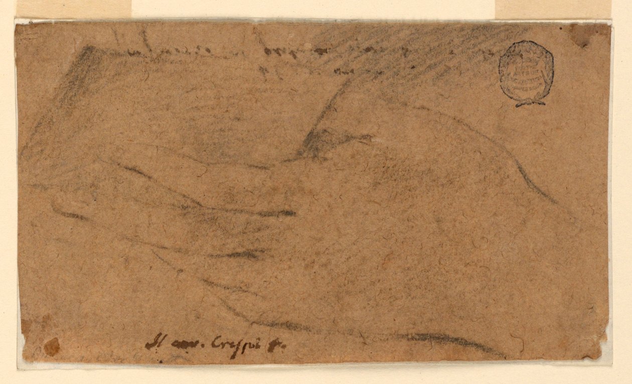 Badanie: Lewa ręka kobiety trzymającej kartkę papieru autorstwa Unknown artist