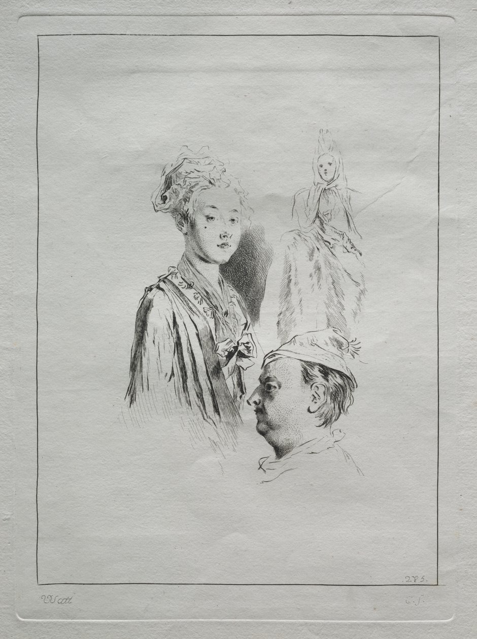 Studium głów autorstwa Unknown artist
