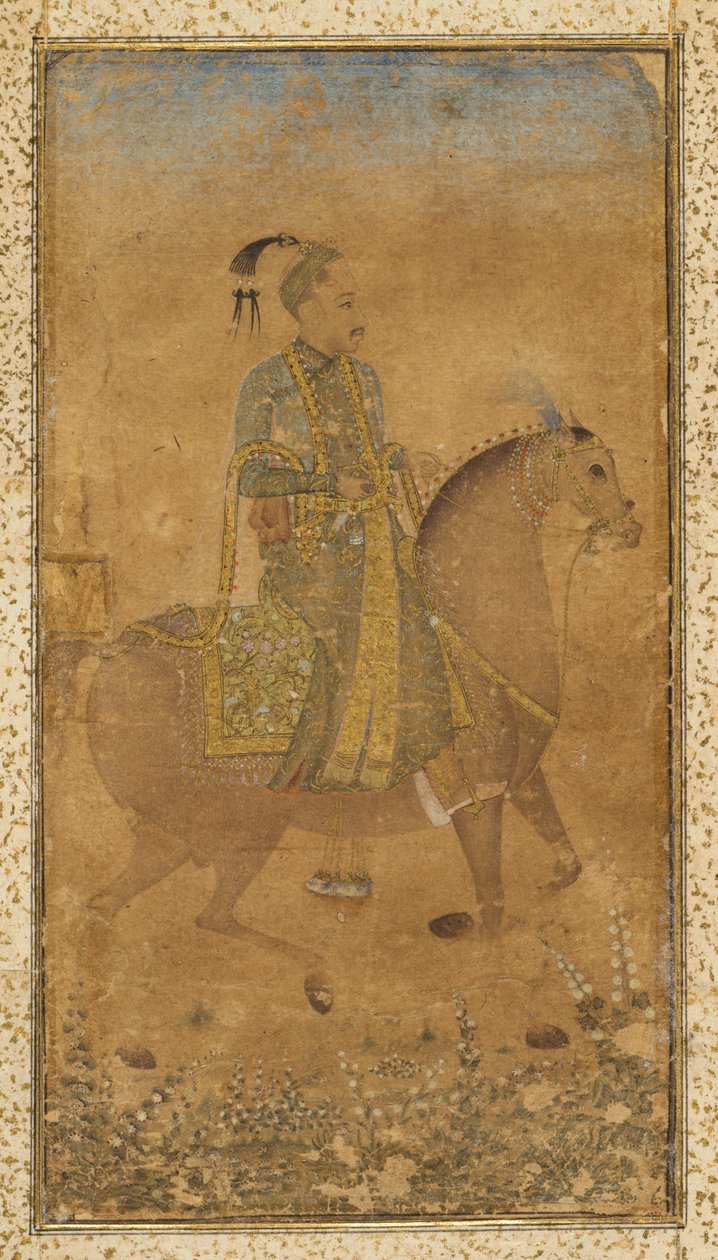 Sułtan Abdullah Qutb Shah (1614-74) na koniu autorstwa Unknown artist