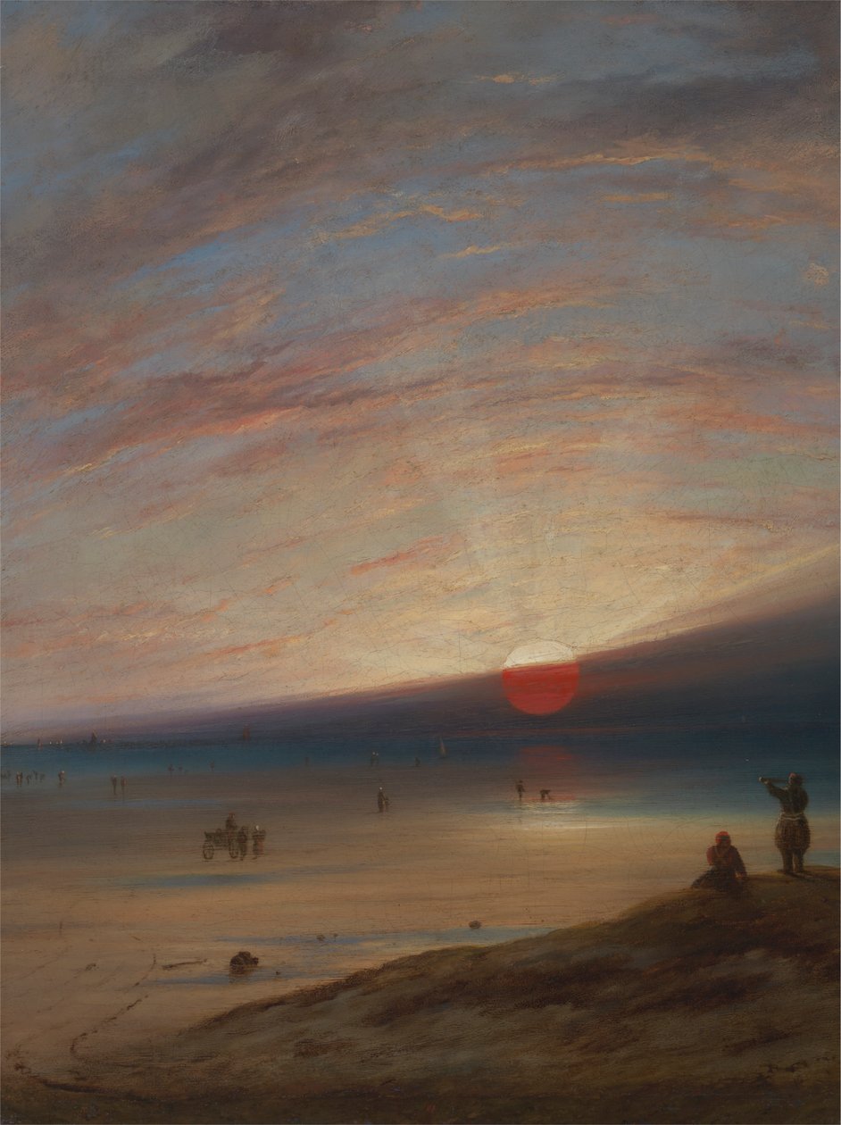 Zachód słońca na plaży w Sark autorstwa Unknown artist